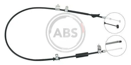 Трос стояночного гальма лів (1743мм/1520мм, гальма: барабан) MG MG ZR ROVER 200 II A.B.S. K15687