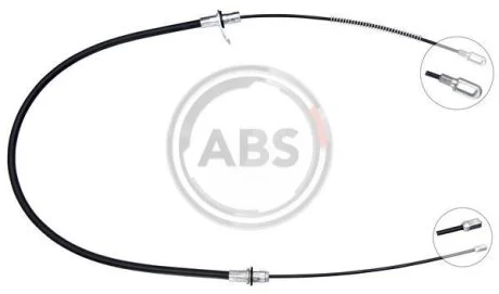 Трос ручнго гальма задній, правий CHRYSLER VOYAGER 01-08 (довга база, диск) A.B.S. K19821