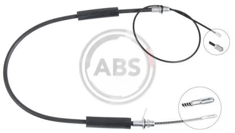 Трос ручнго гальма задній, лівий CHRYSLER VOYAGER 01-08 (довга база, диск) A.B.S. K19822