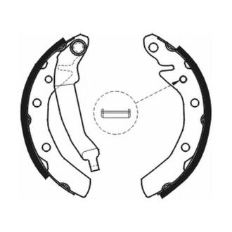Гальмівна колодка CHEVROLET CORSA, MATIZ, SPARK, SPARK/HATCHBACK, TIGRA DAEWOO MATIZ FSO MATIZ 0.8-1.6 08.94- ABE C00007ABE