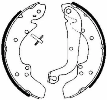 Колодки гальмівні барабанні задні RENAULT Trafic 81-01, FIAT Ducato 81-02 ABE C0P020ABE