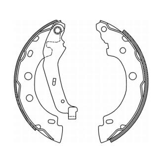 Гальмівні колодки задні барабанні NISSAN Kubistar 03-08, RENAULT Clio 12- RENAULT Kangoo 97-07 ABE C0R013ABE