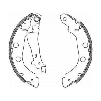Колодки гальмівні барабанні RENAULT Kangoo 08-17, Kangoo 97-07, NISSAN Primera P11 96-02, Kubistar 03-08 ABE C0R014ABE