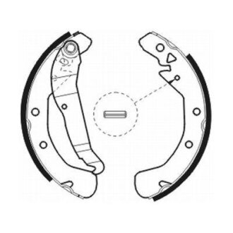 Колодки барабанні Opel Combo 01->, Astra F,G (228.6x42) ABE C0X009ABE