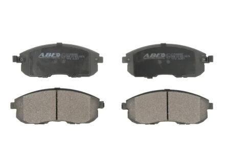 Комплект гальмівних колодок передн, FIAT SEDICI NISSAN 200SX, ALTIMA, AVENIR, CUBE, JUKE, MAXIMA / MAXIMA QX V, MAXIMA VI, MURANO II, PRIMERA, PULSAR, QUEST, SENTRA V, SENTRA VII 1.2-3.6 09.88- ABE C11096ABE