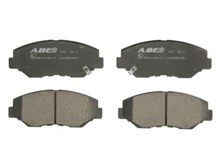 Комплект гальмівних колодок передн HONDA ACCORD VII, CIVIC X, CR-V I, CR-V II, CR-V V, ELEMENT, PILOT 1.5-3.5 01.99- ABE C14049ABE