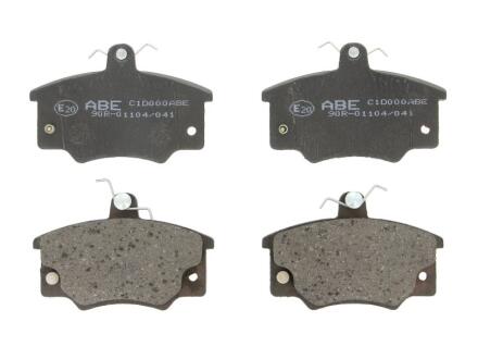 Комплект гальмівних колодок передн, ABARTH RITMO ALFA ROMEO 145, 146, 155, 33, ARNA, SPIDER FIAT 131, 132, 147, ARGENTA, BARCHETTA, CROMA, PANDA, PANDA/HATCHBACK 0.65-Electric 01.76-03.12 ABE C1D000ABE