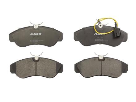 Комплект гальмівних колодок передн, CITROEN JUMPER I FIAT DUCATO PEUGEOT BOXER 2.0-2.8D 02.94- ABE C1F044ABE