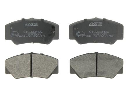 Комплект гальмівних колодок передн, FORD ESCORT III, FIESTA/HATCHBACK, P 100 II, SIERRA II, TRANSIT 1.3-2.8 11.77-08.95 ABE C1G022ABE