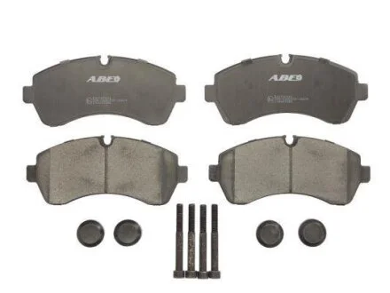 Комплект гальмівних колодок передн, MERCEDES SPRINTER 3,5-T (B906), SPRINTER 3,5-T (B907), SPRINTER 3,5-T (B907, B910), SPRINTER 3-T (B906), SPRINTER 3-T (B907) 1.8-Electric 04.06- ABE C1M047ABE