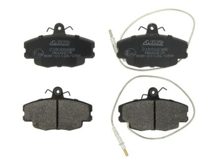 Комплект гальмівних колодок передн, PEUGEOT 205 I, 205 II, 309 I, 309 II RENAULT 11, 18, 18 VARIABLE, 19 I, 19 I CHAMADE, 19 II, 19 II CHAMADE, 20, 21, 25, 30, 5, 9, CLIO I 1.0-6.2D 04.78-06.14 ABE C1R000ABE