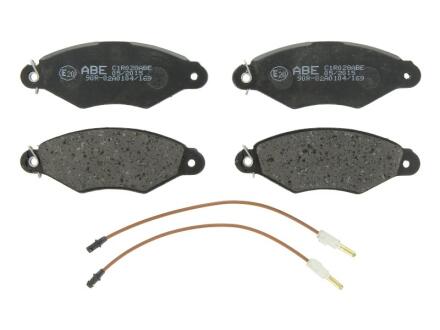 Комплект гальмівних колодок передн, NISSAN KUBISTAR, MURANO II, NAVARA NP300, QASHQAI I RENAULT KANGOO, KANGOO EXPRESS 1.0-3.5 08.97- ABE C1R028ABE