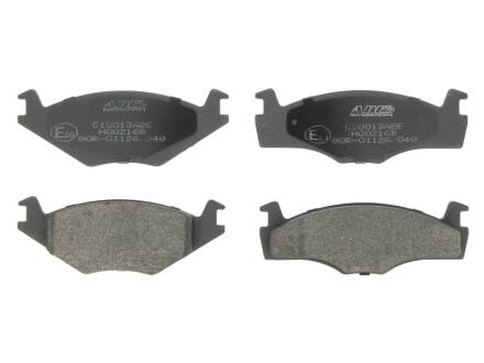 Комплект гальмівних колодок передн, SEAT CORDOBA, IBIZA II VW DERBY, POLO, POLO CLASSIC, POLO II, POLO III, POLO III CLASSIC, POLO/HATCHBACK, SAVEIRO I 1.0-1.9D 08.81-10.02 ABE C1W013ABE