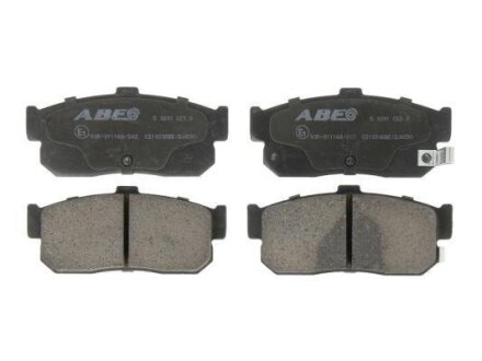 Комплект гальмівних колодок задн, INFINITI G20, I30 NISSAN 100NX, 240SX, ALMERA I, ALTIMA, AVENIR, CEDRIC, MAXIMA / MAXIMA QX IV, MAXIMA / MAXIMA QX V, MURANO II, PATHFINDER IV 1.4-3.5 10.83- ABE C21030ABE