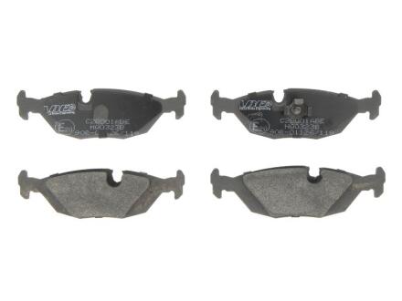 Комплект гальмівних колодок задн, BMW 3 (E30), 3 (E36), 5 (E28), 6 (E24), 7 (E23), 7 (E32), 7 (E65, E66, E67), X3 (E83), Z1 1.6-4.0 04.76-08.10 ABE C2B001ABE