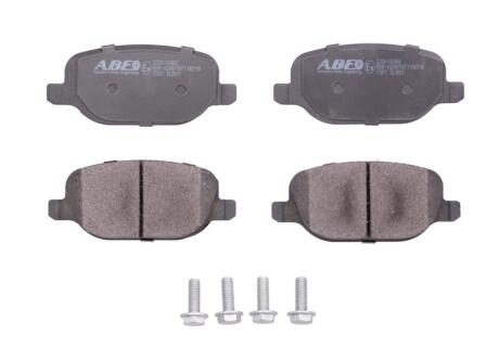 Комплект гальмівних колодок задн, ALFA ROMEO 159, BRERA, GIULIETTA, SPIDER LANCIA DELTA III, THESIS RENAULT SCENIC I 1.8-3.2 09.99-08.14 ABE C2D010ABE