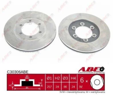Гальмівний диск ABE C30306ABE