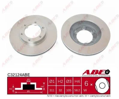 Гальмівний диск ABE C32124ABE