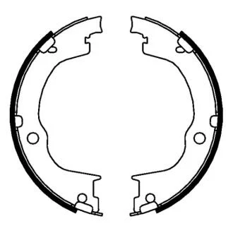 Гальмівні колодки барабанні зад. Chevrolet Captiva Opel Antara 2.4-3.2 07.06- ABE CRX002ABE