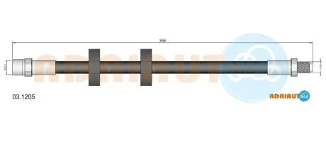 VW шланг гальмівний передн. 100/200 -90 ADRIAUTO 031205