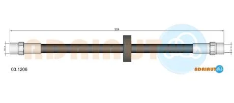 VW шланг гальм.передній AUDI100 -86 ADRIAUTO 031206