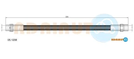 BMW шланг гальмівний задн. E36 ADRIAUTO 05.1208