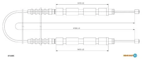 CITROEN трос ручного гальма Jumper 94- ADRIAUTO 07.0285