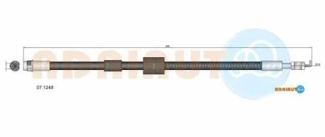 CITROEN Гальмівний шланг передн. прав. C4 1.2-1.6 09- ADRIAUTO 07.1248