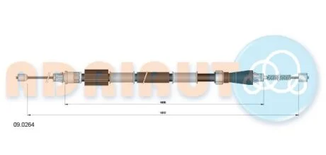 JEEP Трос тормозной прав. Cherokee 95- ADRIAUTO 09.0264
