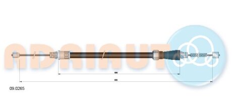 JEEP Трос тормозной лев. Cherokee 95- ADRIAUTO 09.0265