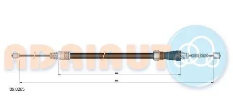 JEEP Трос тормозной лев. Cherokee 95- ADRIAUTO 09.0265