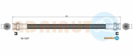 KIA шланг гальмівний задн. Carnival 99- ADRIAUTO 09.1207