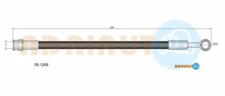 KIA Гальмівний шланг задній SORENTO 02- ADRIAUTO 09.1268