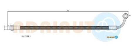 Шланг гальм. передн. прав. HYUNDAI H-1 ADRIAUTO 10.1204.1