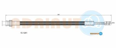 Шланг гальм. задн. HYUNDAI TERRACAN -06 ADRIAUTO 10.1261