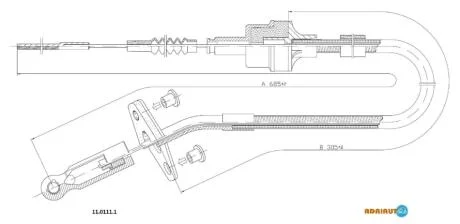 FIAT Трос сцепления Palio/Siena 100 1,6 16v (exc DS) ADRIAUTO 1101111