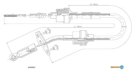 Тросовий привод, привод зчеплення ADRIAUTO 11.0122.1