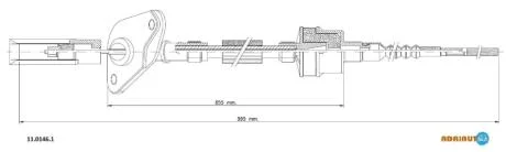 Тросовий привод, привод зчеплення ADRIAUTO 11.0146.1