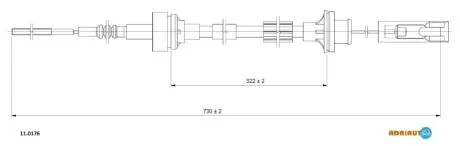 FIAT трос зчеплення Tipo-Tempra 90- ADRIAUTO 11.0176