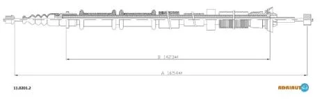 Трос зупиночних гальм ADRIAUTO 11.0201.2