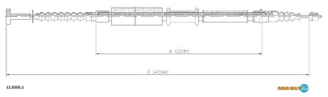 Тросовий привод, стоянкове гальмо ADRIAUTO 11.0205.1