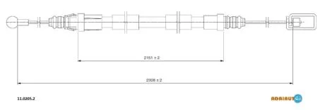 Трос стояночного гальма ADRIAUTO 11.0205.2