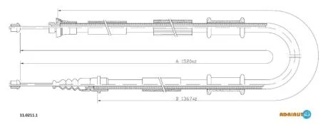 Тросовий привод, стоянкове гальмо ADRIAUTO 11.0211.1
