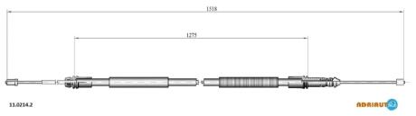 Трос гальмівний FIAT C8 all drum brakeLH-RH06-/Jumpy all drum brakeLH-RH06-/Ulysse all drum ADRIAUTO 11.0214.2