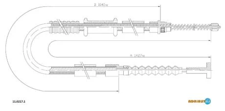 FIAT Трос ручного тормоза задн. лев. Brava, Bravo 1,6-1,8-DS ADRIAUTO 1102171