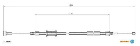 Трос гальмівний FIAT Jumper III all 40RH-LH06-/Ducato III all MaxiRH-LH06-/Boxer III all 40 ADRIAUTO 11.0218.2