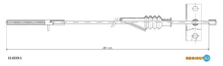 FIAT Трос ручного тормоза передн. Brava, Bravo 95- /ADR-/ ADRIAUTO 11.0219.1