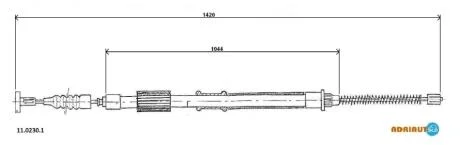 Трос стояночного тормоза ADRIAUTO 1102301