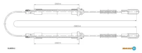 Трос ручного гальма ADRIAUTO 11.0235.1