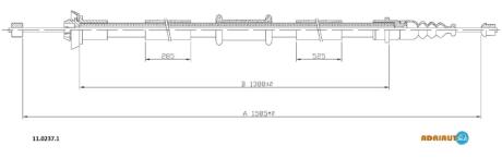 Тросовий привод, стоянкове гальмо ADRIAUTO 11.0237.1